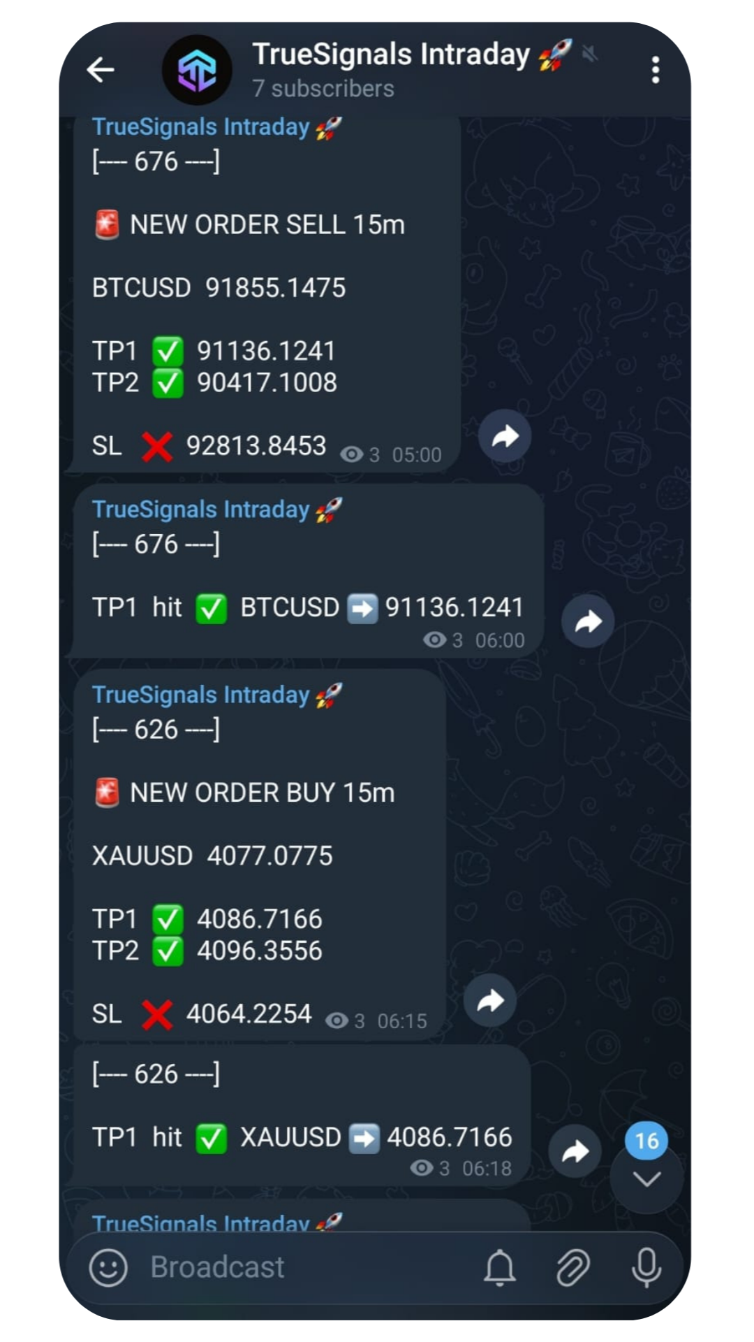 VIP Telegram Interface